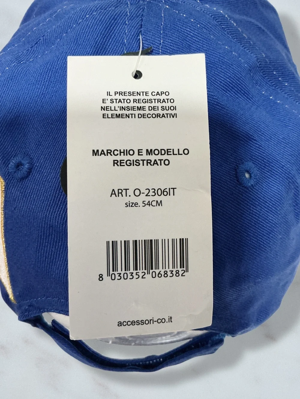 ITALIA Appliquéd National Team Logo Cap NWT